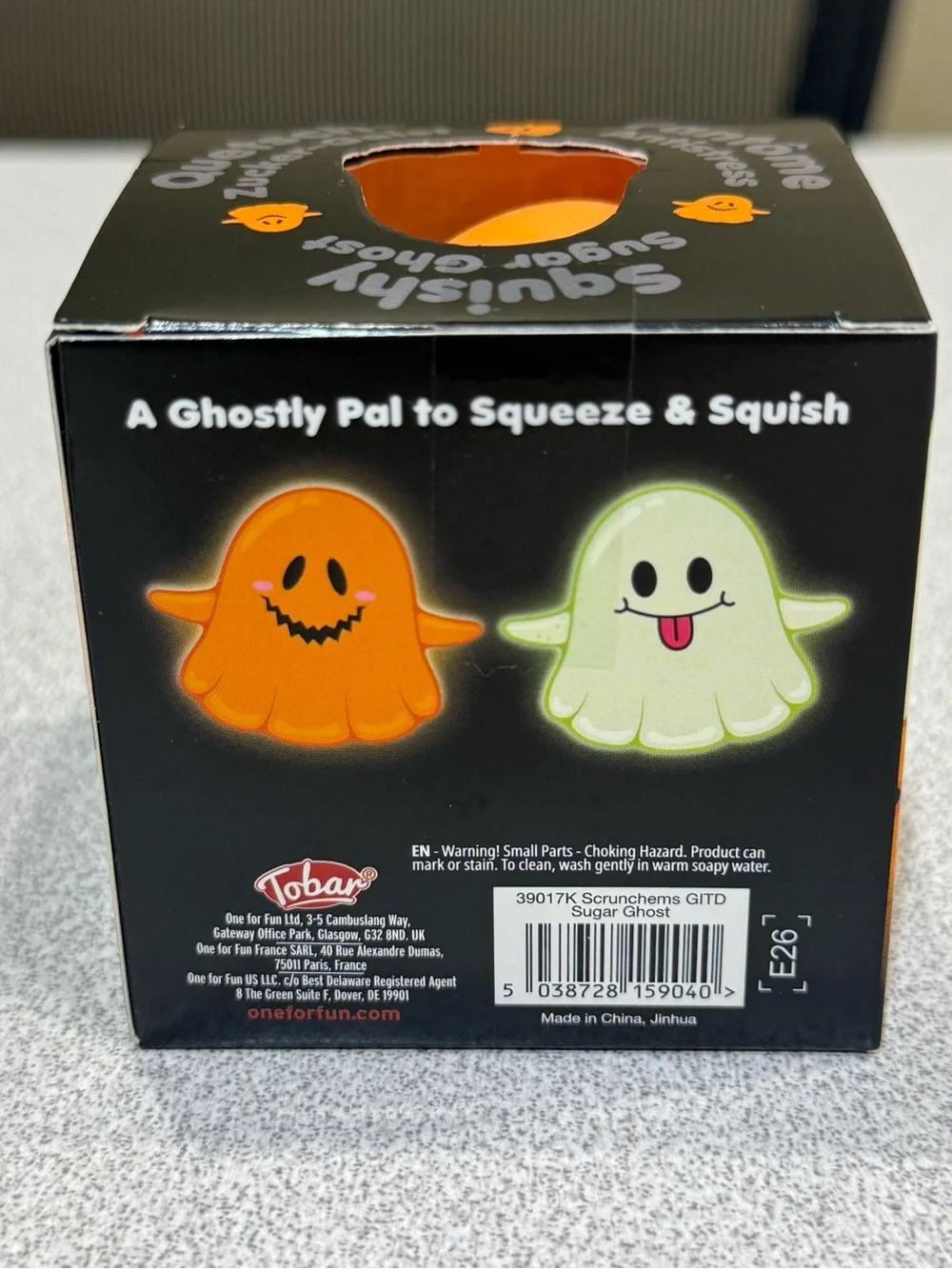Scrunchems Squishy Sugar Ghost Orange Glow in the Dark Halloween Squishy NEW!